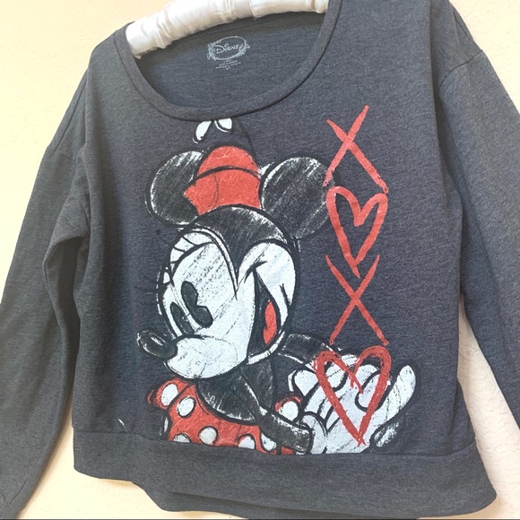 Disney Grey Minnie Mouse Oversized Sweatshirt - Picture 2 of 9